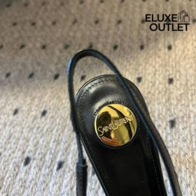 Slingback Schwarz 9 cm