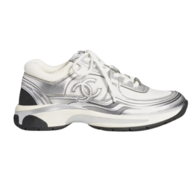 Leder Sneakers Silver