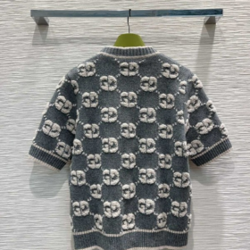 T-Shirt Jacquard Grau