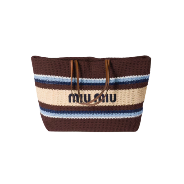 Raffia Tote Kakaobraun 34cm