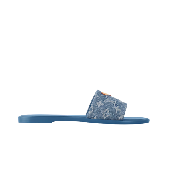 Lily Flat Mule Blau