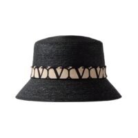 Straw Bucket Zwart/Beige