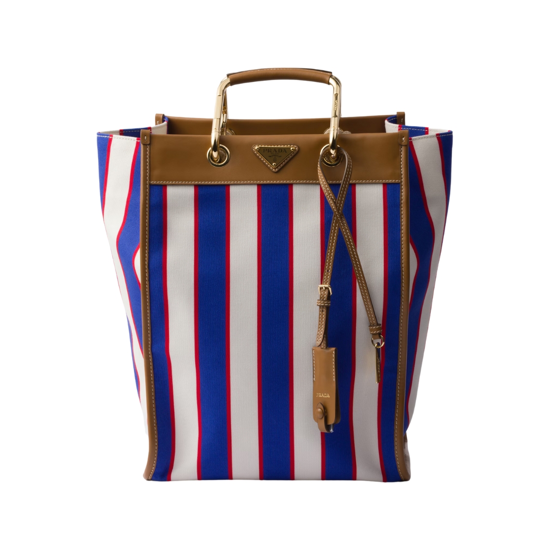 Printed Canvas Royalblau/Karamell 35 cm