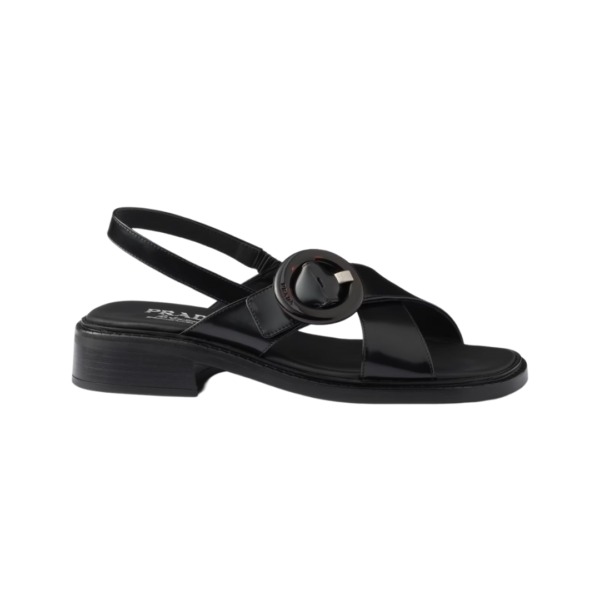 Brushed Leather Schwarz 3.5 cm
