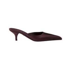 Satin Mules Burgunderrot 5.5 cm