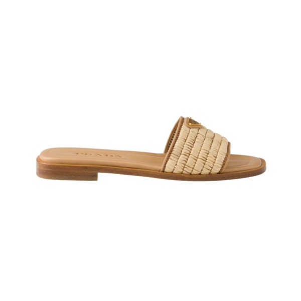 Leather Slides Natur 39EU