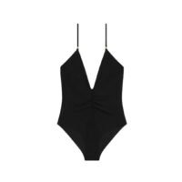 Gathered Matte Jersey Zwart