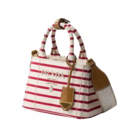 Striped Cotton Canvas Gelb/Rot 15 cm