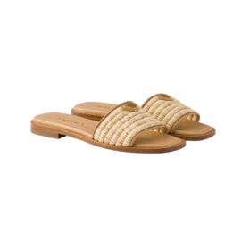 Leather Slides Natur