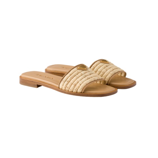 Leather Slides Natur