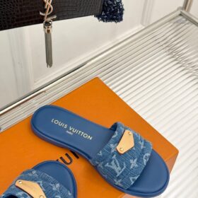Lily Flat Mule Blau