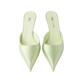 Satin Mules Taufarbe 5.5 cm