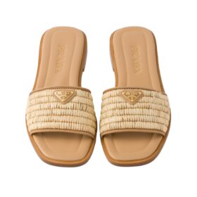 Leather Slides Natur