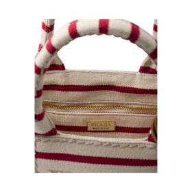 Striped Cotton Canvas Gelb/Rot 15 cm
