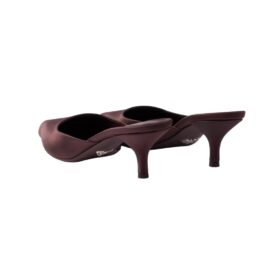 Satin Mules Burgunderrot 5.5 cm