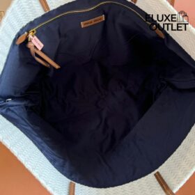Raffia Tote Hellbraun/Weiß 34 cm