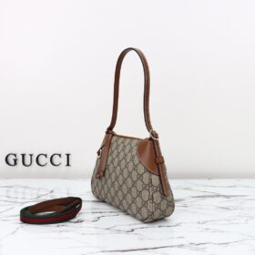 GG-Emblem Klein Beige/Dunkelbraun 24 cm