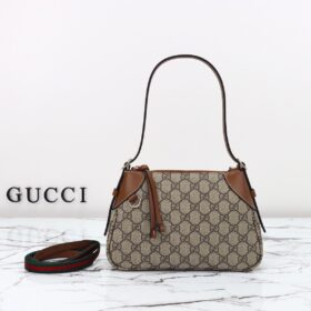 GG-Emblem Klein Beige/Dunkelbraun 24 cm