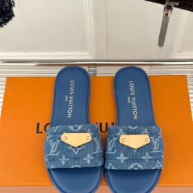Lily Flat Mule Blau