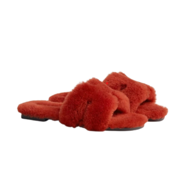 Oran Sandale Schaffell Orange