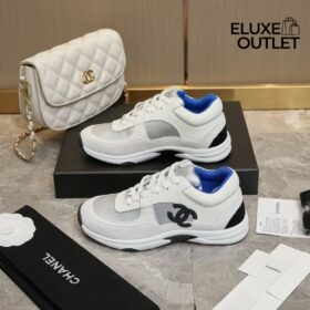 Sneakers Weiß/Silber/Neonblau
