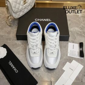 Sneakers Weiß/Silber/Neonblau