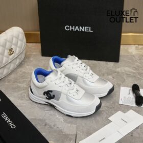 Sneakers Weiß/Silber/Neonblau