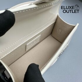 Le Bambino Mini-Tasche aus Leder Silber 17 cm