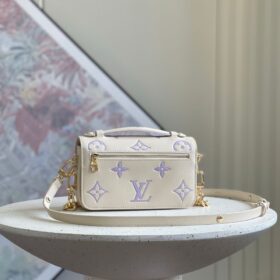 Pochette Métis East West Weiß/Lavendel 21.5 cm