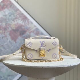 Pochette Métis East West Weiß/Lavendel 21.5 cm
