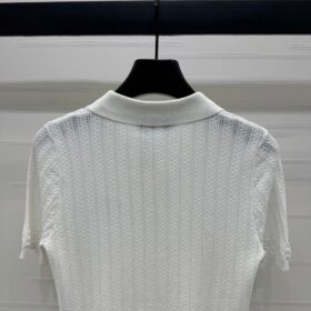 Strickoberteil Kurzarm Weiß