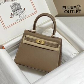 Kelly Epsom 25  Etoupe goldener