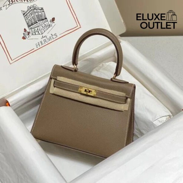 Kelly Epsom 25  Etoupe goldener