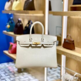 Birkin Togo 25 Weiße/Creme