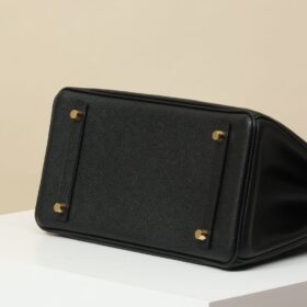 Birkin 25 Schwarz/Gold Epsom