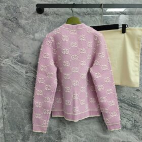 Cardigan Hellrosa und Weiß