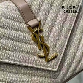 College Quilted Linen Taupe 24 cm