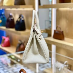 Birkin Togo 25 Weiße/Creme