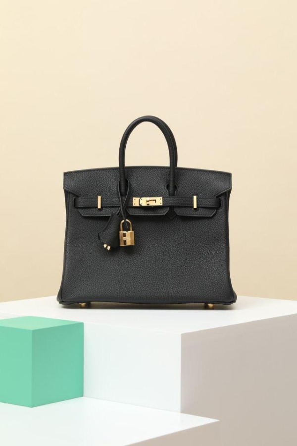 Birkin 25 Togo/Schwarz Gold