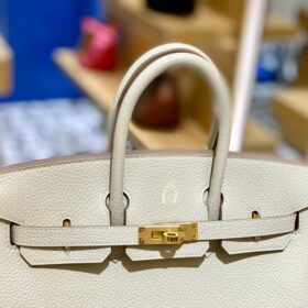 Birkin Togo 25 Weiße/Creme