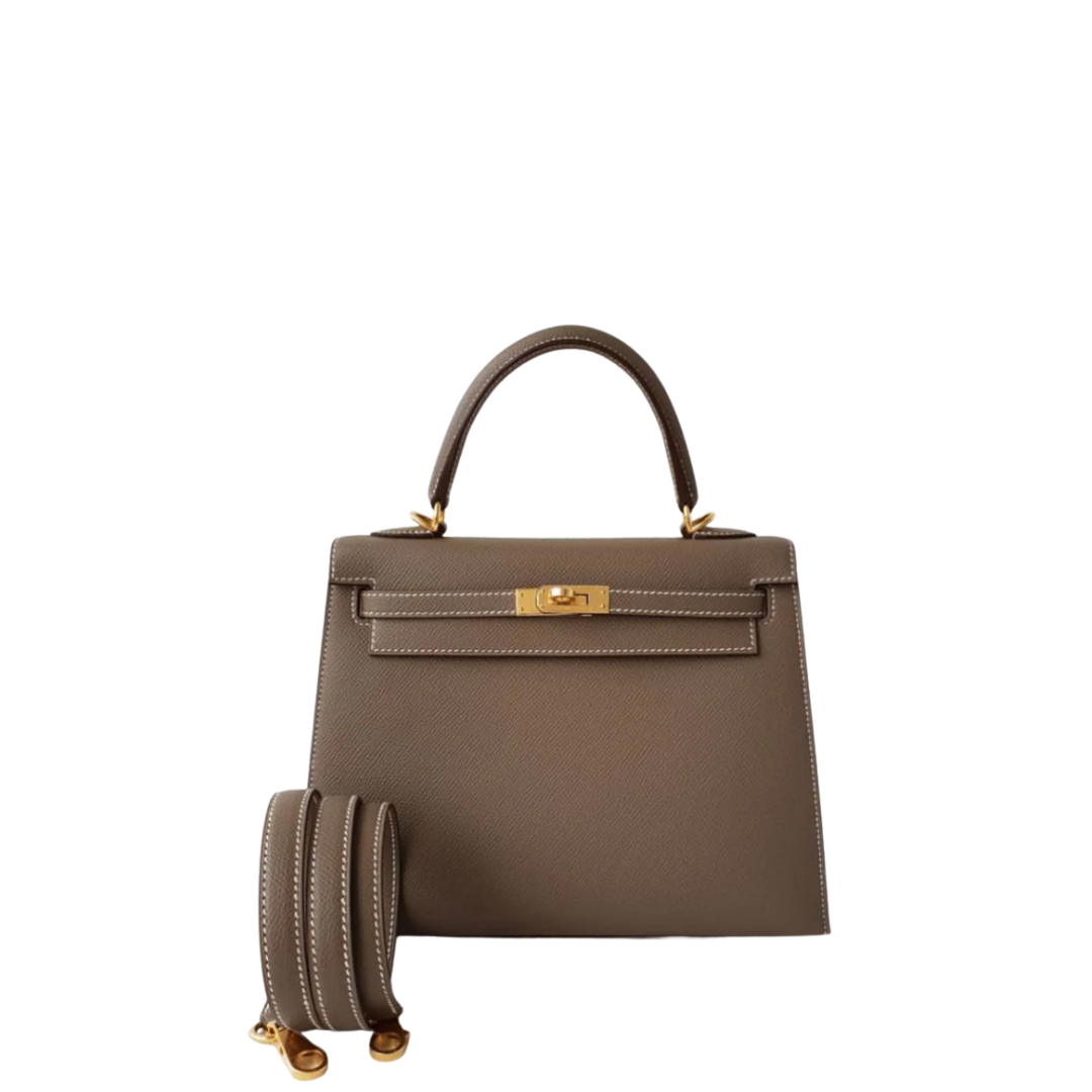 Kelly Epsom 25  Etoupe goldener