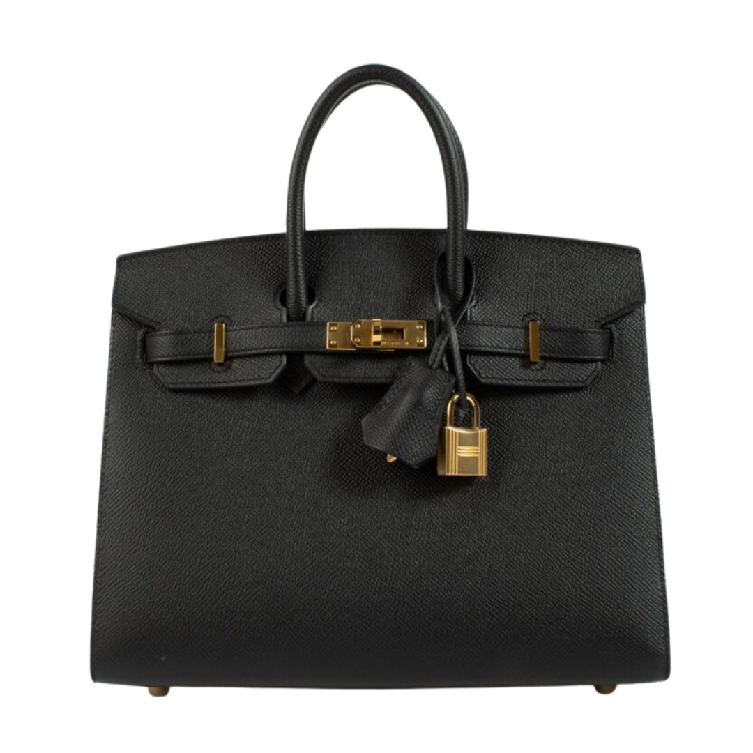 Birkin 25 Schwarz/Gold Epsom