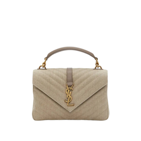 College Quilted Linen Taupe 24 cm