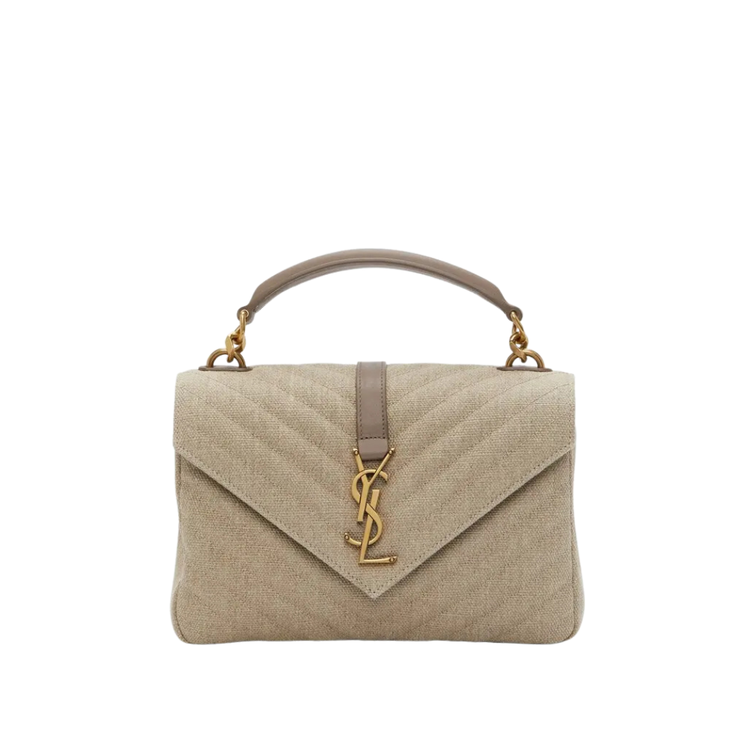 College Quilted Linen Taupe 24 cm