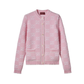 Cardigan Hellrosa und Weiß