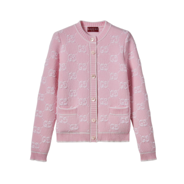 Cardigan Hellrosa und Weiß