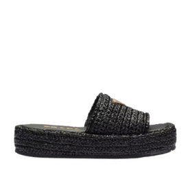 Braided Raffia Schwarz