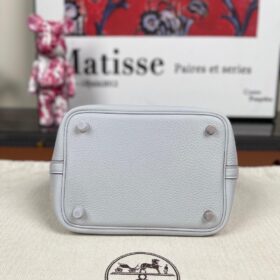 Picotin Lock Togo Gris Pantin 22cm
