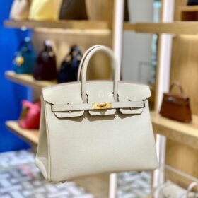 Birkin Togo 25 Weiße/Creme