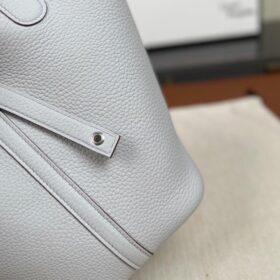 Picotin Lock Togo Gris Pantin 22cm